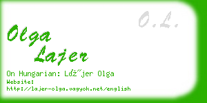 olga lajer business card